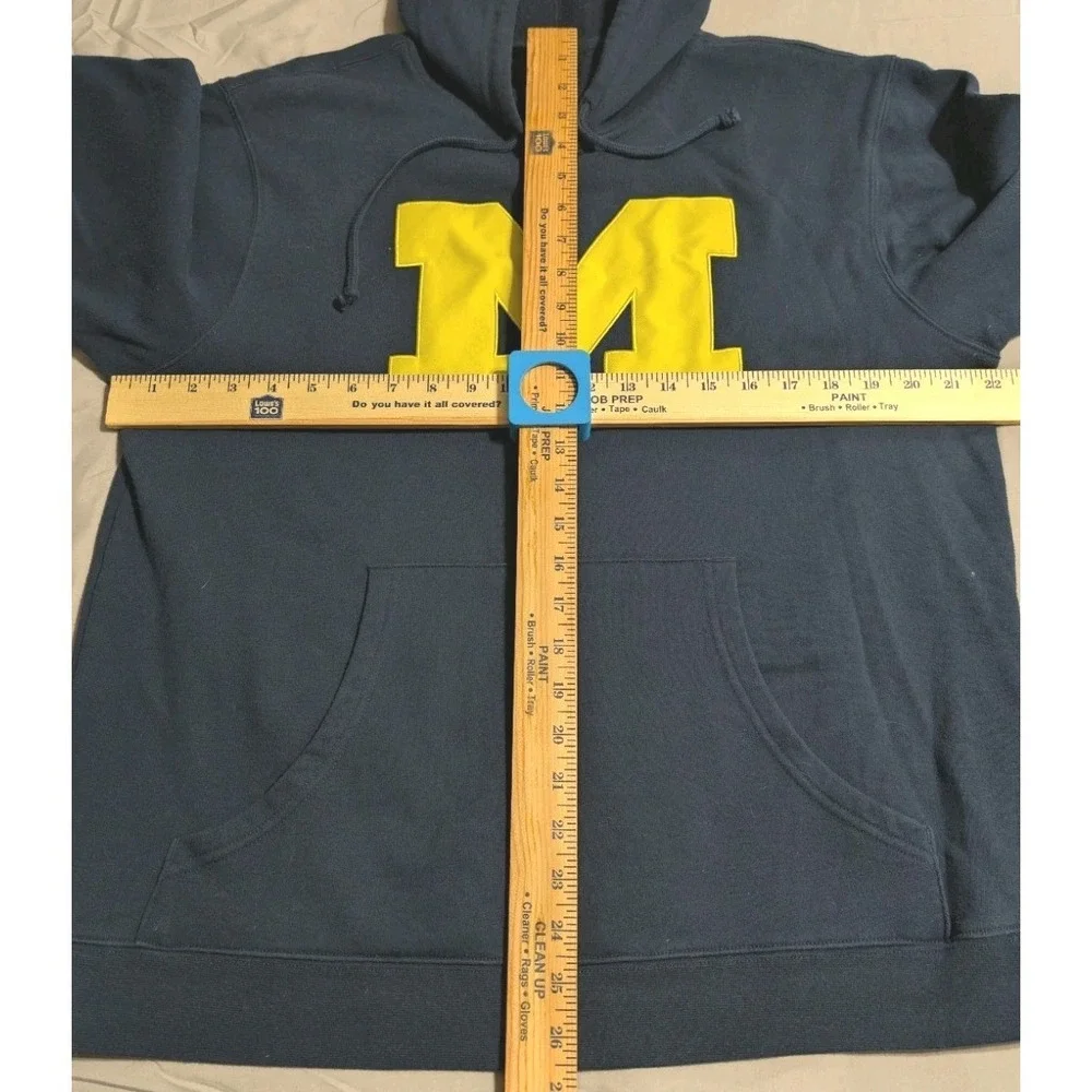Adidas‎ Michigan Wolverines Hoodie Navy Yellow Pullover Sweatshirt Small